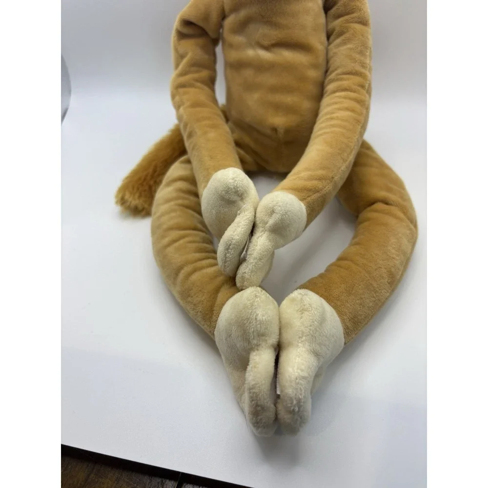 Fun Stuff Bulldog Hanging‎ Plush Hugging Brown Hook Loop 17 Inch Long Arms Legs